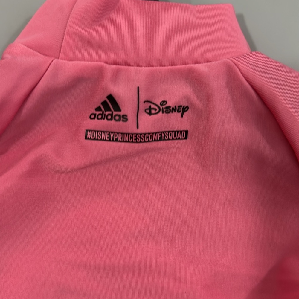 0441 NWT Disney Little Mermaid adidas Kids Pink Swim Rashguard - Picture 7 of 8